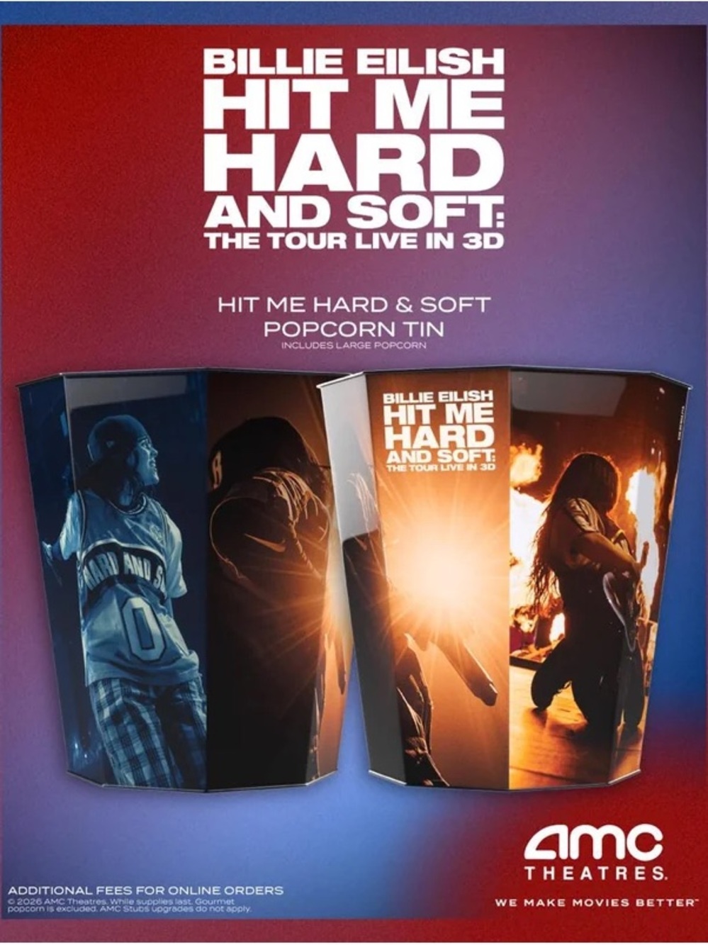 Billie Eilish 'Hit Me Hard and Soft' Popcorn Tin - AMC